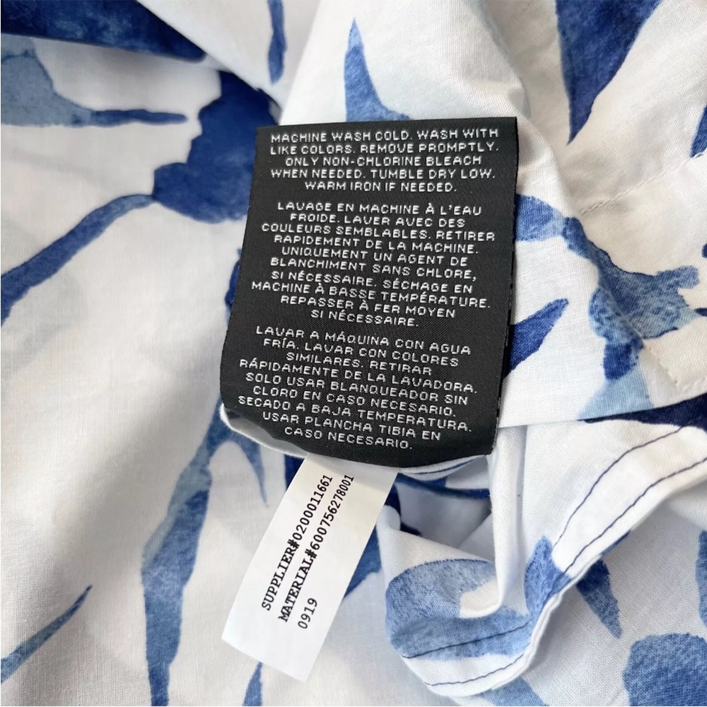 Ralph Lauren Home Alix Floral KING Duvet Cover Blue White Watercolor Navy - Picture 9 of 9